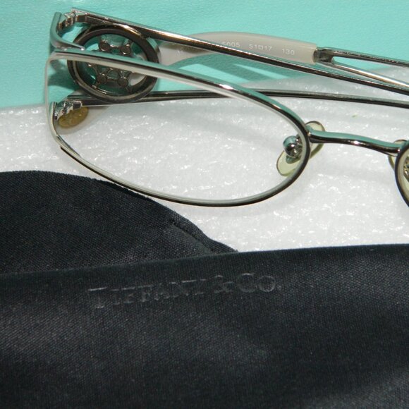 Tiffany & Co Designer Silver Glasses Frames w/ Diamond Nautical Wheel Design - Picture 12 of 15
